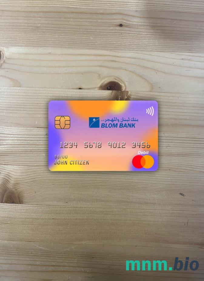 Egypt Blom bank master card wygląd fotograficzny skan PSD + zdjęcie